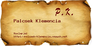 Palcsek Klemencia névjegykártya
